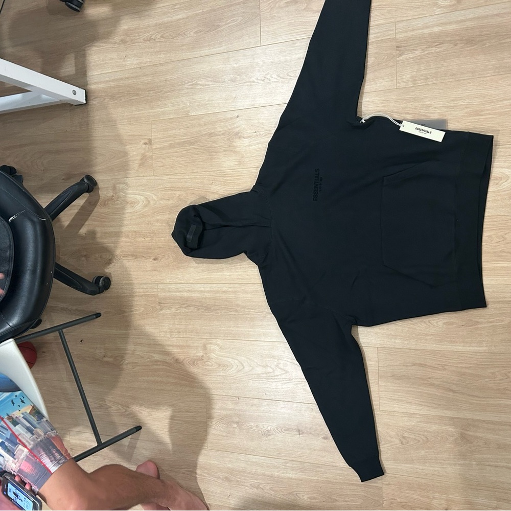 Black essentials hoodie